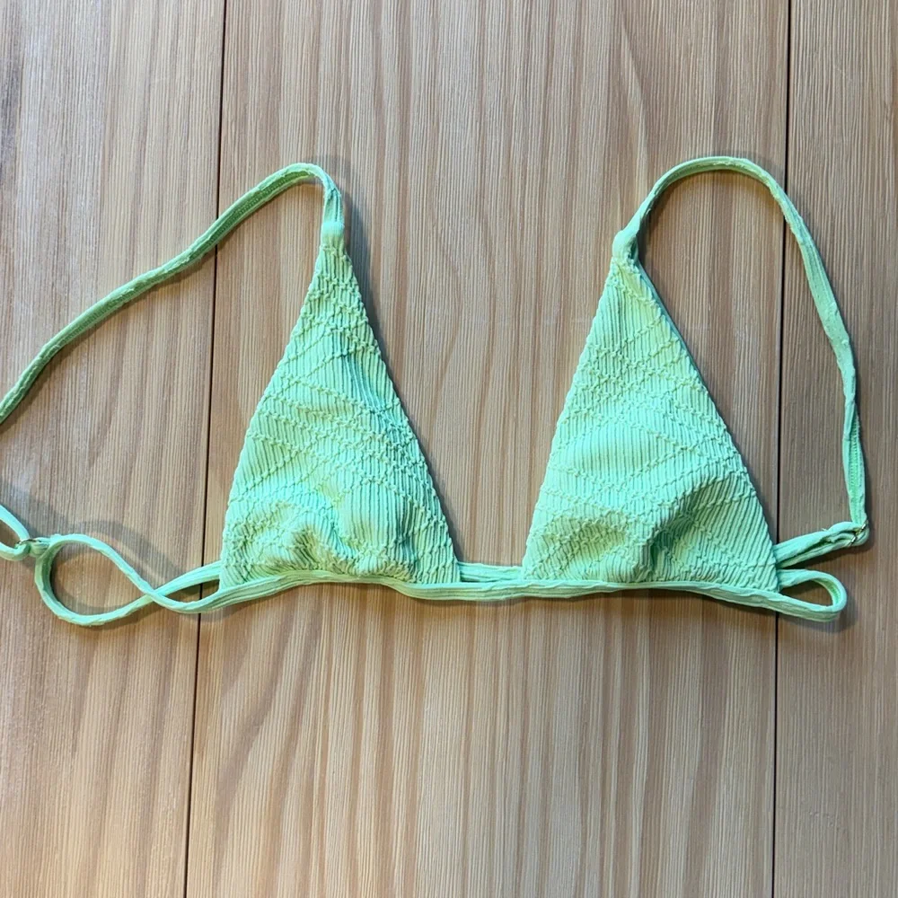 Monday Swimwear Barbados Top Honeydew Summer Plaid